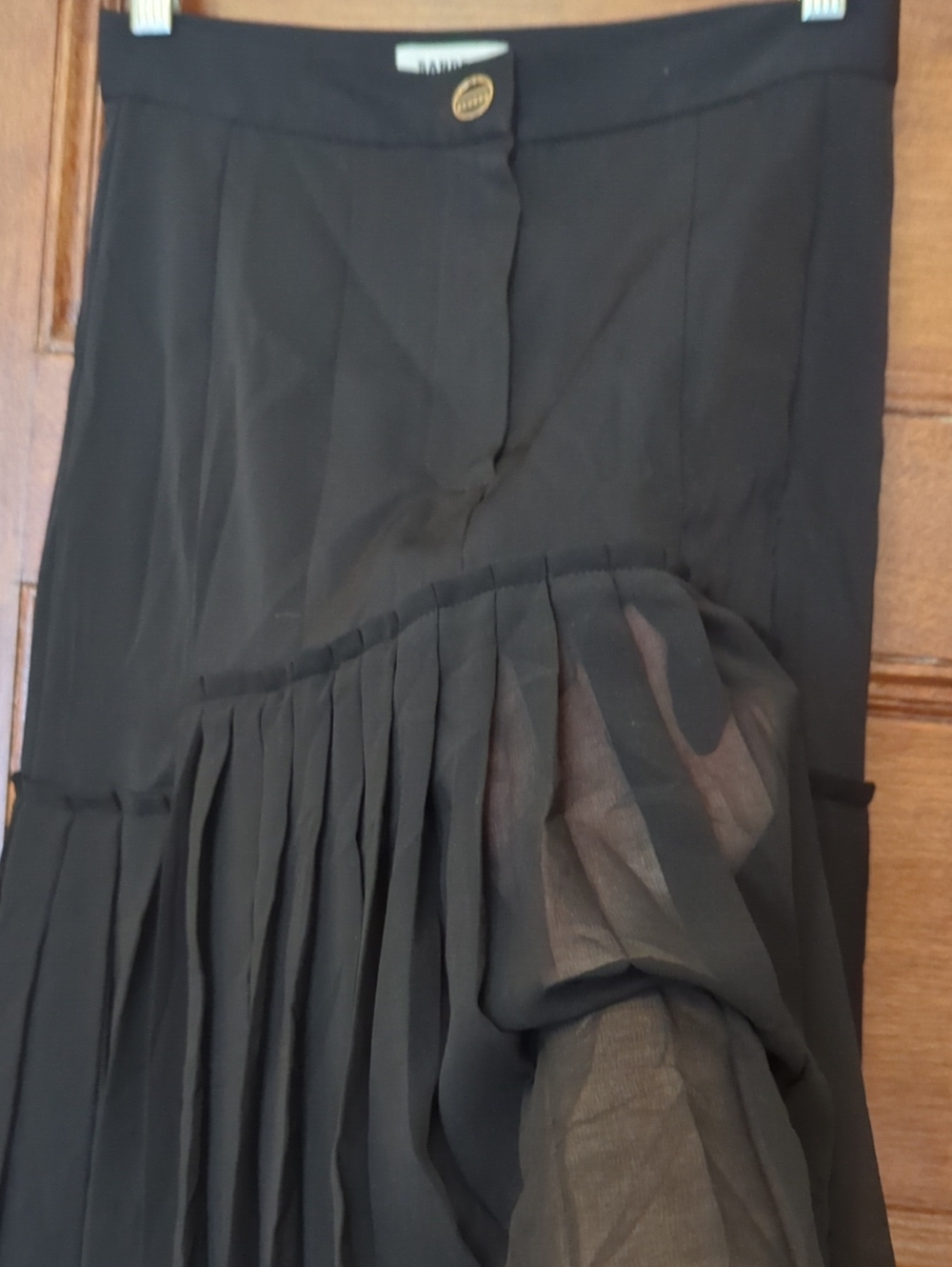 NWT Sandro Black Pleated Midi Skirt | Size 36 - Picture 4 of 8